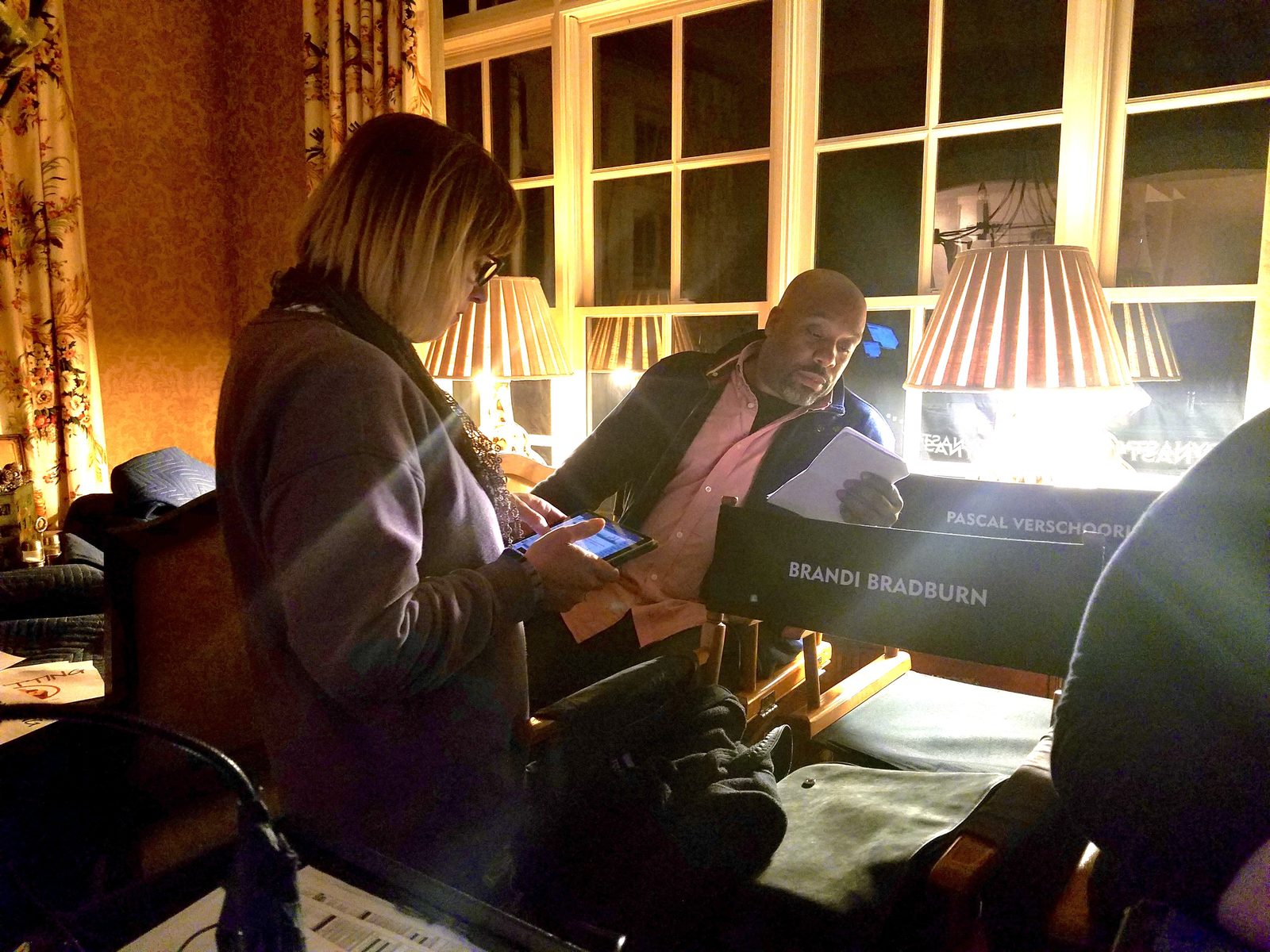 Brandi Bradburn's director chair on the Dynasty set